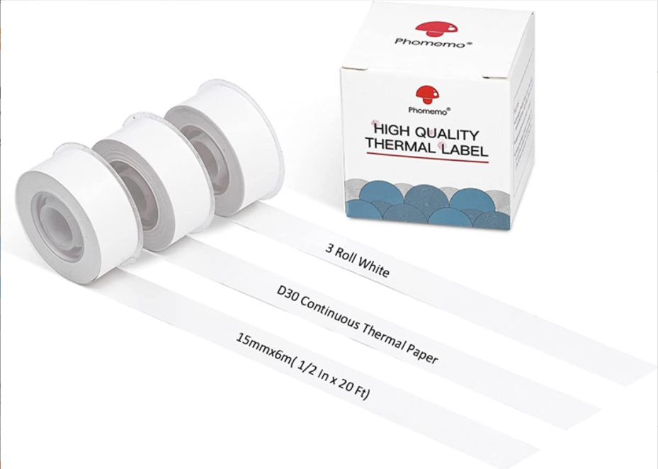 white label paper 15mm*6M