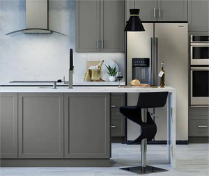 ऐस आधुनिक डिजाइन रसोई फर्नीचर मॉड्यूलर Melamine लकड़ी लिबास रसोई मंत्रिमंडलों - Product Image 3