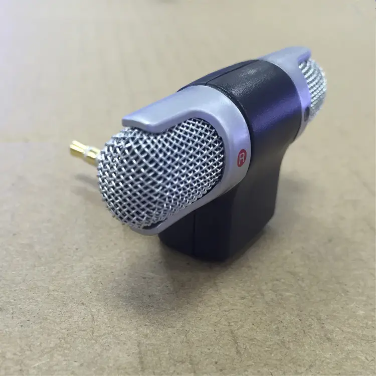 Microfono a condensatore elettrico portatile registratore 2-in-1 microfono multifunzione da 3.5mm Mini microfono Wireless
