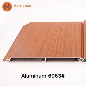 Rivestimento in alluminio con <span class=keywords><strong>Design</strong></span> moderno in legno per la decorazione esterna dell'hotel Villa realizzata in lega di alluminio metallico per facciate continue