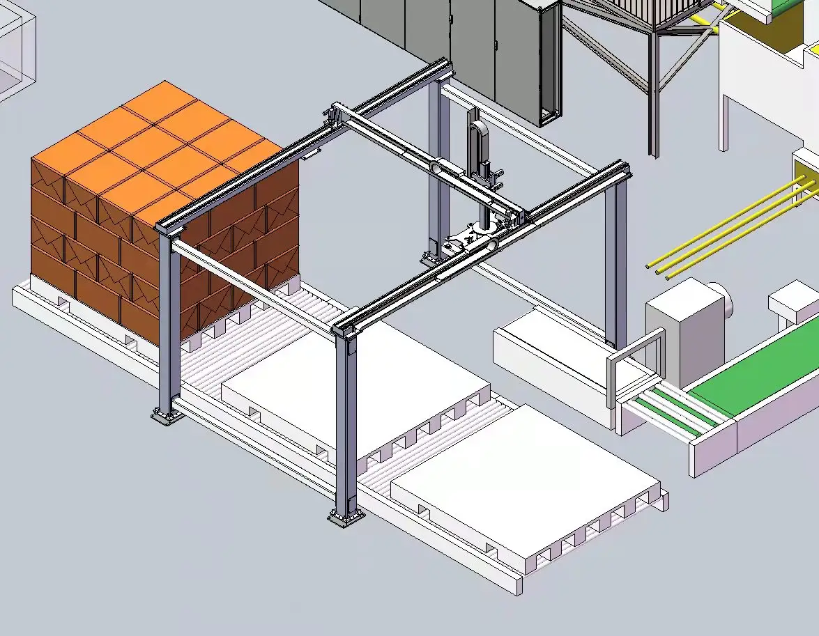 Xyz 3 axes portique industriel robot charge utile lourde cadre Pinoin linéaire robot portique grue calcul de conception