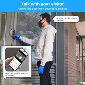 Tuya 3MP HD kỹ thuật số Vòng chuông cửa IR tầm nhìn ban đêm 166 độ rộng xem PIR chuyển động hai cách âm thanh video lổ Nhìn Trộm <span class=keywords><strong>Camera</strong></span> An Ninh - Product Image 5