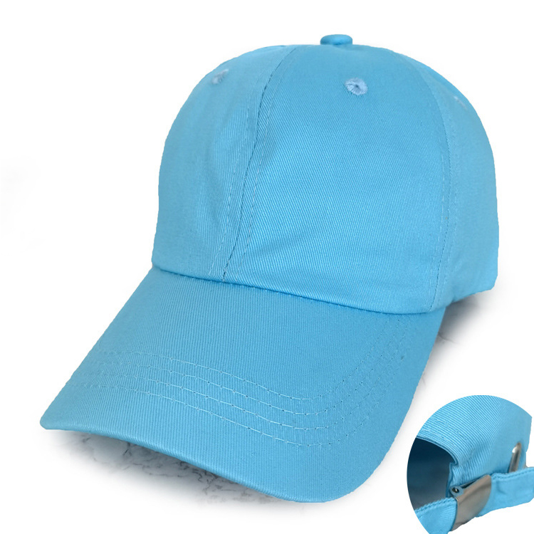 Light blue hat white closure