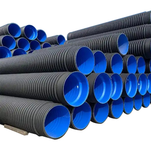 Kanalizasyon drenaj ve bina yeraltı sistemleri için yüksek basınçlı esnek <span class=keywords><strong>PE</strong></span> <span class=keywords><strong>HDPE</strong></span> oluklu çift duvar borusu