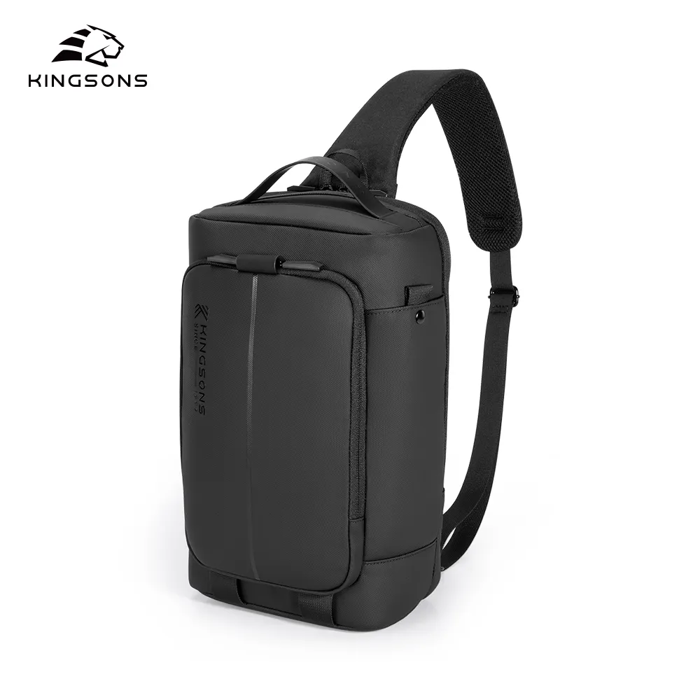 Recién llegado, bolso bandolera para hombre con correa cruzada, bolso bandolera de 5 litros con bolsillo para teléfono iPad, bolso lateral gris negro para hombre