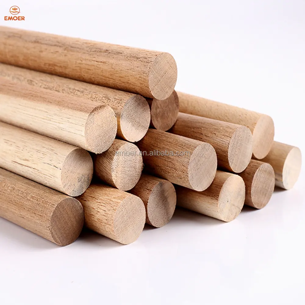 EMOER DIY palo de madera redondo liso para manualidades