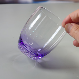 Ngày Valentine 10 oz màu trang trí doof <span class=keywords><strong>Glass</strong></span> nước Tumbler đầy màu sắc Đá ThủY Tinh cup bong bóng Wedding party Quà Tặng PP nhựa - Product Image 3