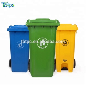 矩形120升热卖垃圾桶回收箱塑料轮式集装箱大型户外垃圾箱 - Product Image 2