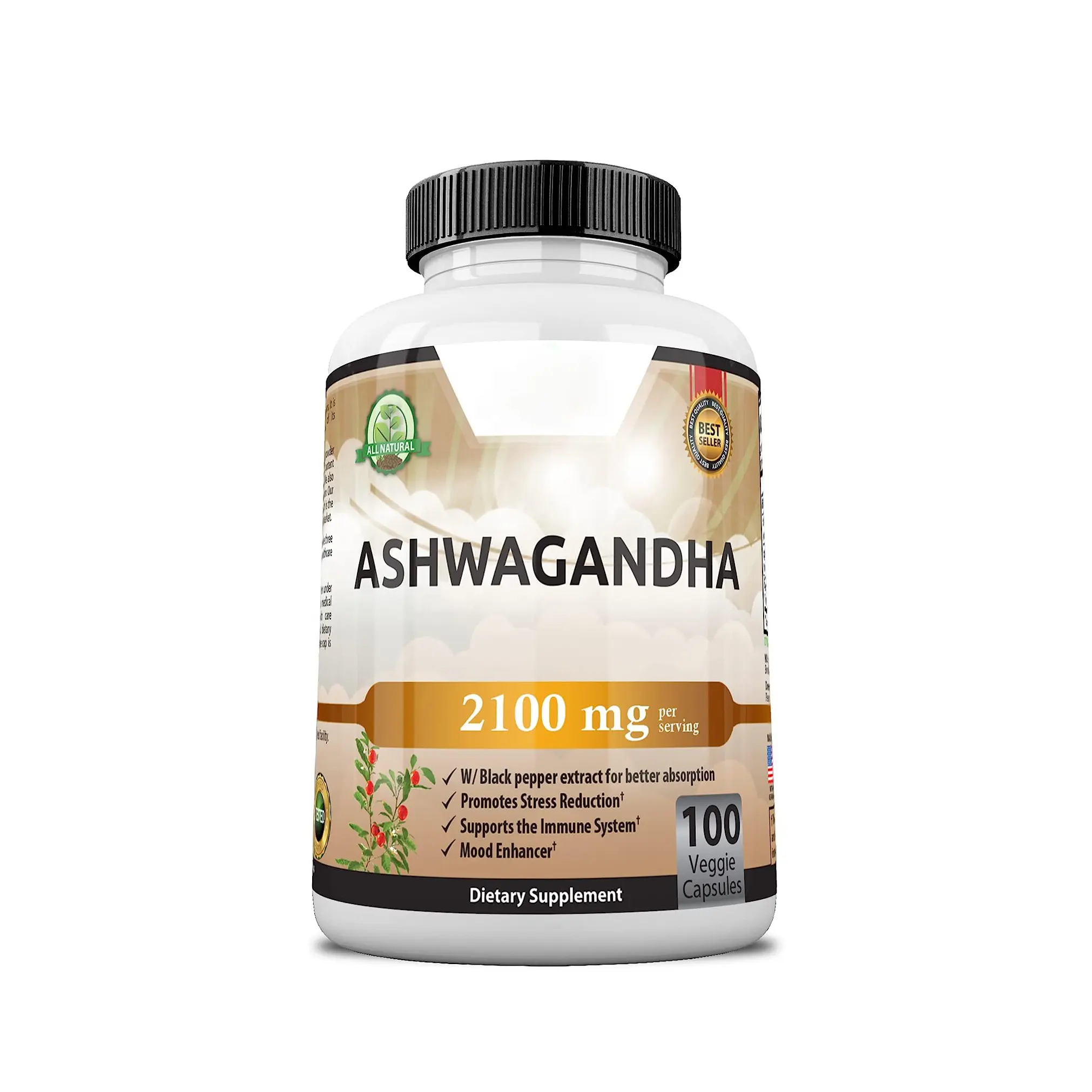 Ashwagandha ksm probiotics black seed oil ashwagandha ksm-66 powder and sea moss capsules 800mg