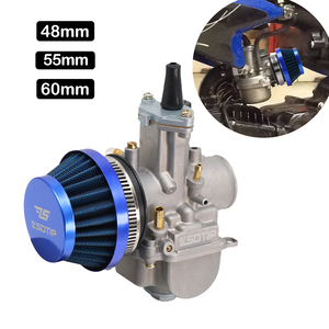 48mm 55mm <span class=keywords><strong>60mm</strong></span> אוניברסלי אופנועים אוויר מסנן עבור קרבורטור אוויר מנקה עבור טרקטורון עפר אופניים
