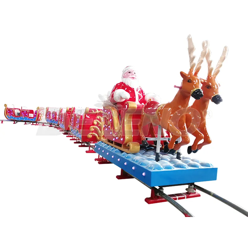 Professionale commerciale treno elettrico divertente pista all'aperto giro carosello per i bambini a buon mercato ed elettrico treno di natale