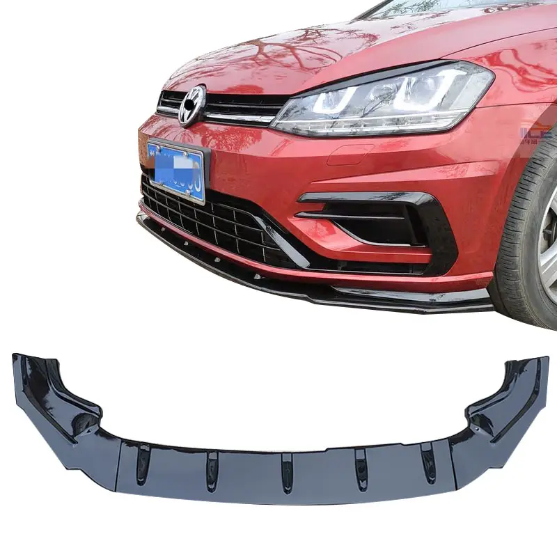 Excellent Fitment ABS Plastic Carbon Fiber Front Splitter Bumper Lip For CS VW Volkswagen Golf 7/7.5 GTI / Rline/R