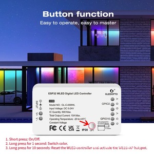 GLEDOPTO ESP32 WLED WiFi APP LED piksel denetleyici 5-24V 800 IC RGB RGBW DIY WS2811 WS2812 WS2811 14 vb için 100 dinamik modları üzerinde - Product Image 6