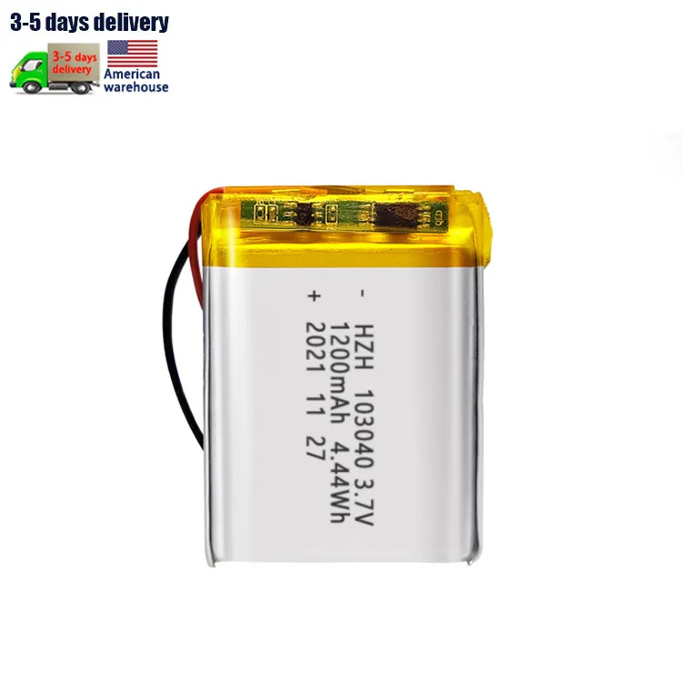 KC Atacado 103040 li-ion Air Purifier GPS localizador Polímero de lítio-ion bateria personalizada 103040 1200mAh 3.7V