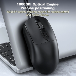 T-WOLF G580クラシックビジネスオフィスワイヤードマウス1600DPI光学エンジンプラグアンドプレイマウス (デスクトップラップトップPC用) - Product Image 2