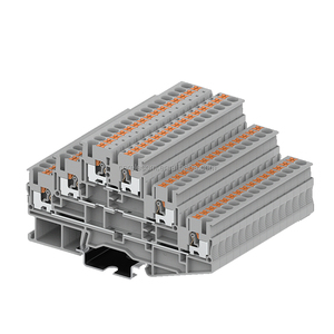 <strong>3</strong>-layer Connector, <strong>1</strong> <strong>Input</strong> and <strong>1</strong> <strong>Output</strong> 2.5mm square Wiring Terminal Block - Product Image 1