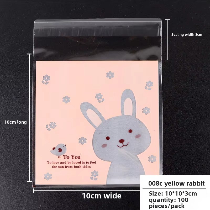 008A Lapin Rose 10*10cm