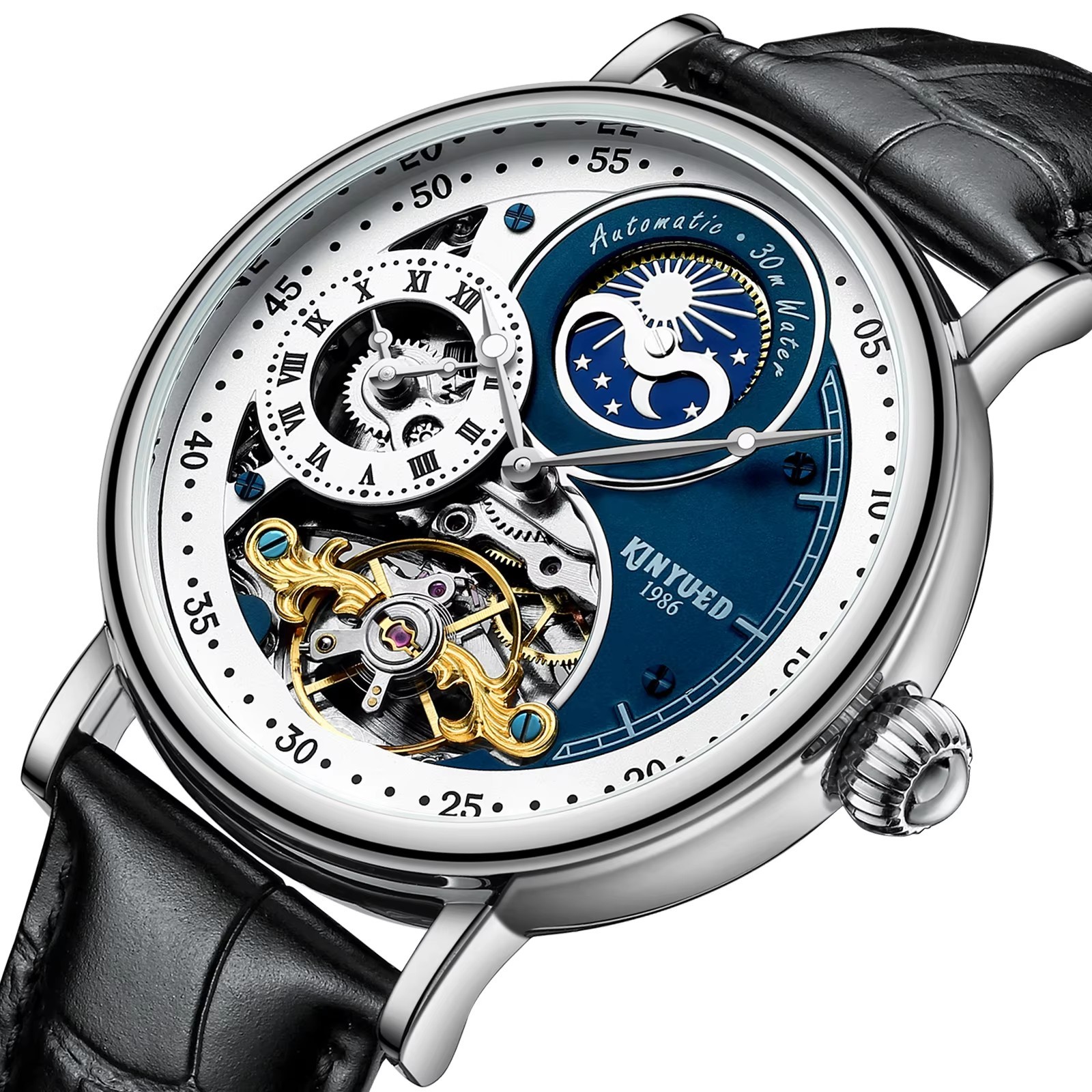 Black and Silver Blue