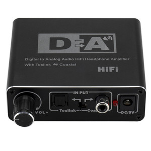 Convertidor de audio Digital a analógico, decodificador amplificador de auriculares con Toslink Coaxial - Product Image 2