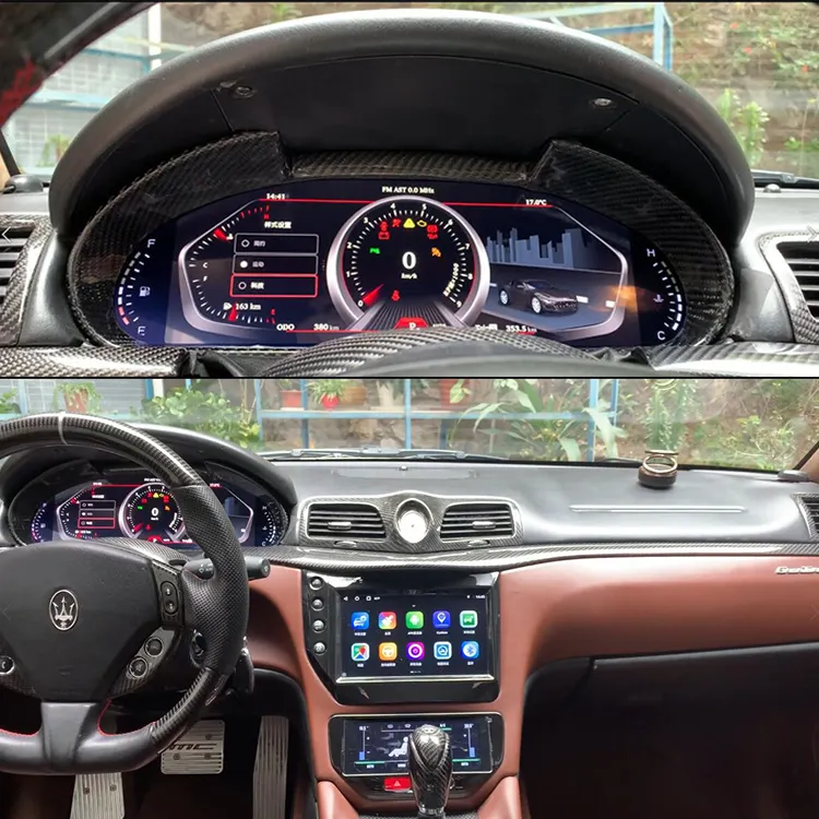 ACAR Linux System tachimetro digitale da 12.3 pollici cruscotto LCD pannello quadro strumenti per auto virtuale per Maserati Grancabrio