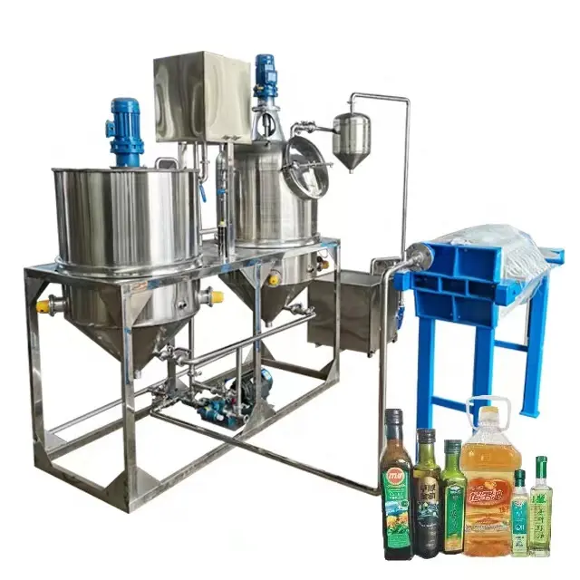 Peanut Organic Coconut Refined Cooking Oil Pressing and Oil Refining Machine for Sale