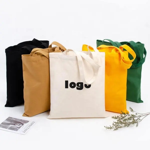 Venda quente Eco Friendly Reutilizável Designer Pano Canvas Cotton Sacola De Compras Com Logotipo Personalizado Impresso