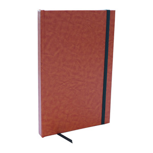 Arancione A5 Notebook con 96 fogli copertina in pelle sintetica e nastro elastico filetto rigido per cucire rilegatura - Product Image 1