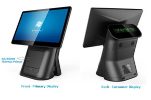 WUXIN WXPOS03ダブル15.6インチホワイトPOSシステムマクドナルドオールインワンキャッシュトップNCFマシンスーパーマーケットAndroidレシートプリンター - Product Image 2