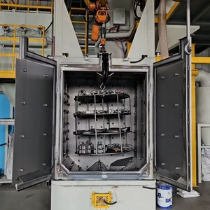 Yüksek kaliteli çelik kumlama temizleme makinesi Motor ve şanzıman motoru ile çift kanca tipi Abrator Deflashing için kullanılan - Product Image 3
