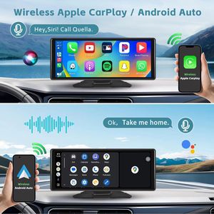 10インチカープレイスクリーンDVRバージョン1080P広角フロントカメラAndroid Auto/IOSカープレイワイヤレスリンクカースクリーン - Product Image 3