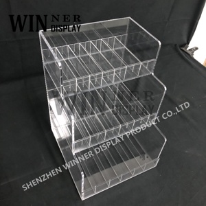 Tùy chỉnh hiện đại trong suốt thân thiện với môi cho acrylic 1 Tier sơn móng tay chai dầu Countertop hiển thị đứng cho vẻ đẹp - Product Image 3