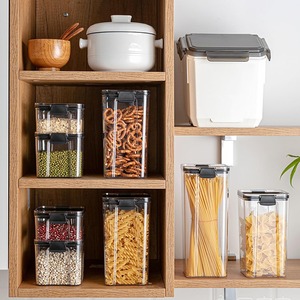 Tall Kitchen <strong>Clear</strong> Plastic Storage Snap Containers with Lids Big Food <strong>Boxes</strong> for Lunch <strong>Meal</strong> Storage Plastic Bins for Organization - Product Image 2