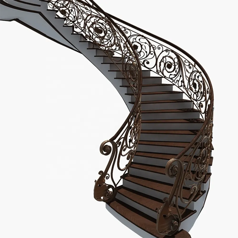 Trilho de escada interior, balde de metal preto para escada
