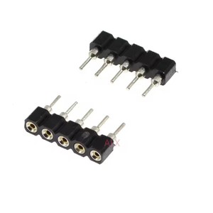 1x5 PIN singola fila rotonda femmina perno intestazione 2.54MM PITCH Strip connettore 5 p 5 PIN 5 PIN per scheda PCB arduino