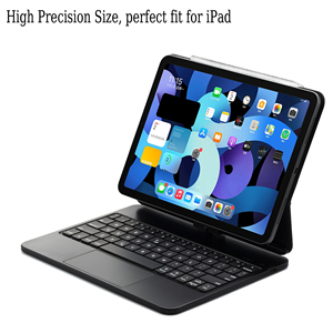 Funda de teclado ABS delgada personalizada para iPad Air 4 5 10,9 Pro 11, rotación de 360 grados, teclado inteligente mágico árabe japonés con retroiluminación RGB - Product Image 4