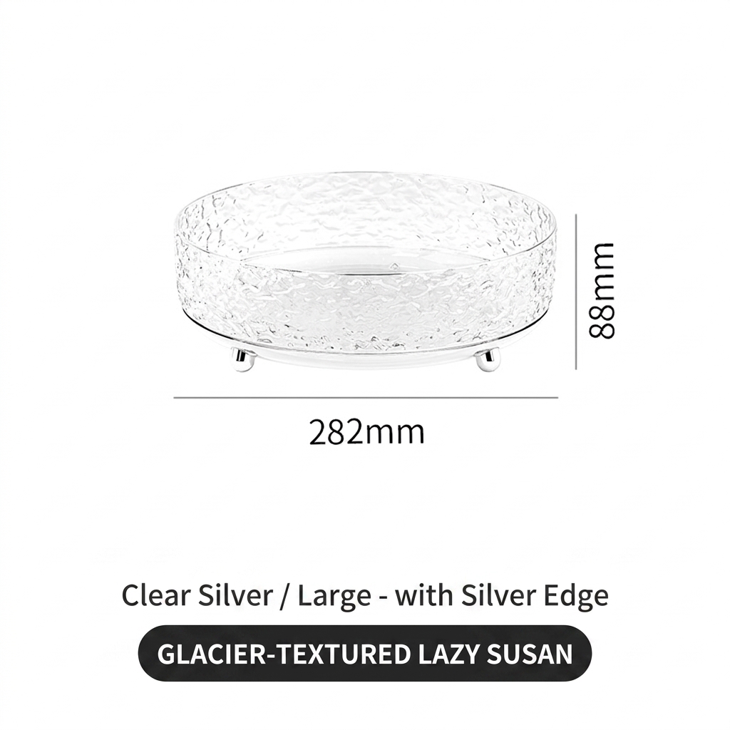 Clear L with silver edge