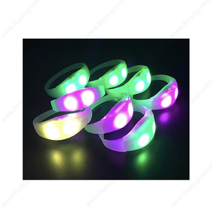 Radio personalizzato braccialetto evento telecomando luce Up Timer concerto lampeggiante programmabile Dmx 4 Custom Logo braccialetti Led - Product Image 3
