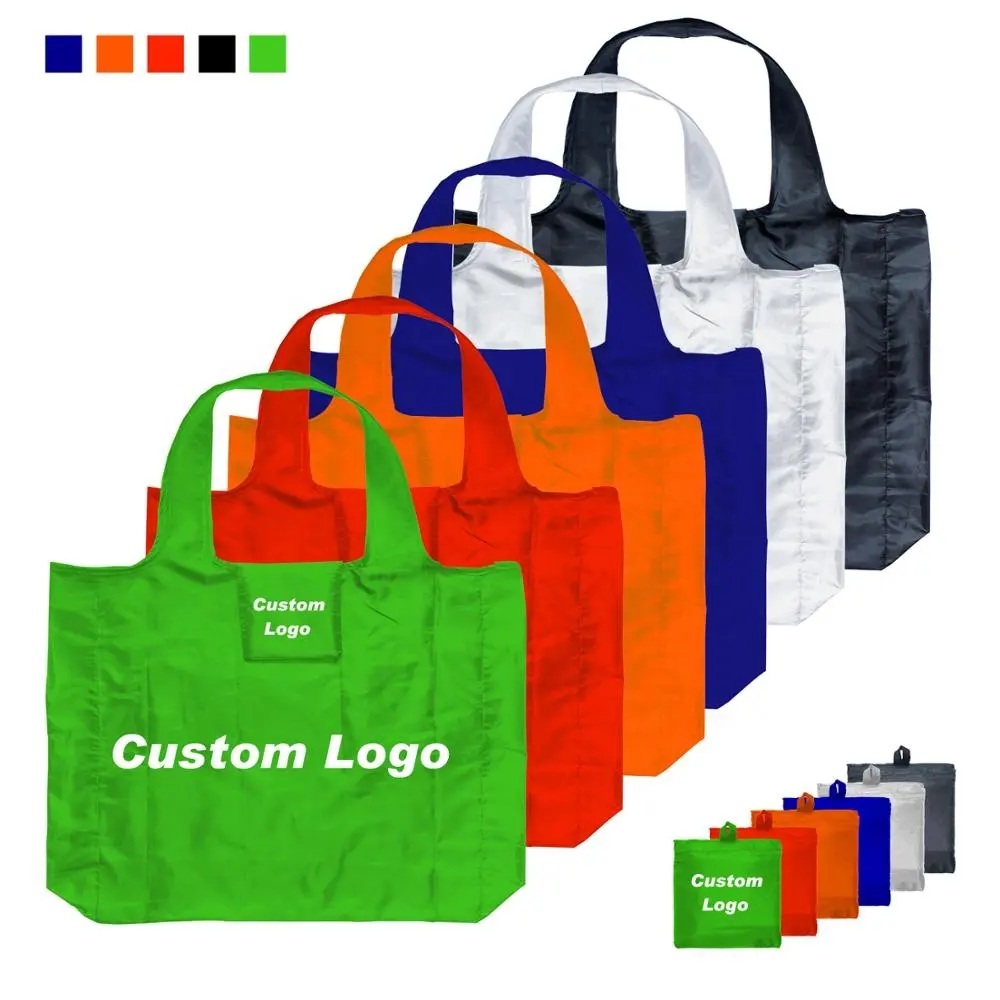 Sac à provisions pliable fourre-tout, Logo personnalisé surdimensionné, vente en gros,