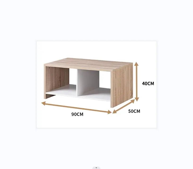Furnitur rumah ruang tamu meja teh kayu meja kopi desain putih Nordik mewah berdiri Lantai