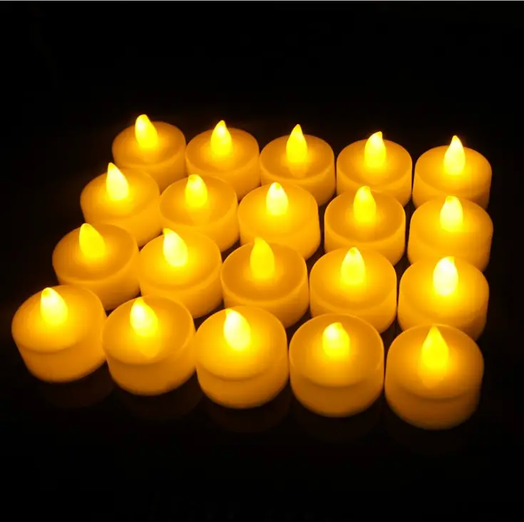Wholesale flameless tea light candle Artificial Battery Operated Candles Bulk Big Diameter Flickering