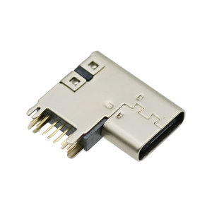 不锈钢<span class=keywords><strong>USB</strong></span> <span class=keywords><strong>3.0</strong></span> C型14针侧插头<span class=keywords><strong>90</strong></span>度快速充电端口PCB SMT安装母连接器水平插座