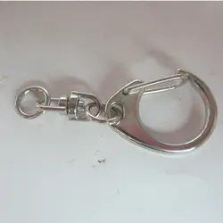 Fabrika özel D düğme asılı sekiz dönüş düğmesi metal anahtarlık donanım aksesuarları DIY bebek kolye malzeme anahtarlık - Product Image 6