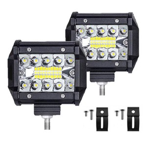 4インチ60w20led <span class=keywords><strong>LED</strong></span>ワークライトスーパーブライトバースポットフラッドビームフォークジープオフロードボートカートラクタートラック12v24v防水