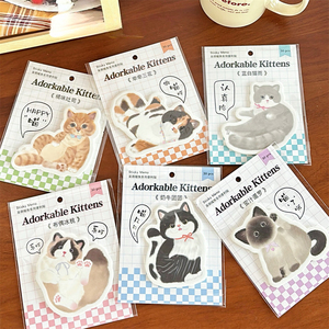 Cute Kitten Special-<strong>Shape</strong> Sticky <strong>Notes</strong> Meow Family Series Sticker for Hand Accounts School Stationery Use Made Quality <strong>Paper</strong> - Product Image 4