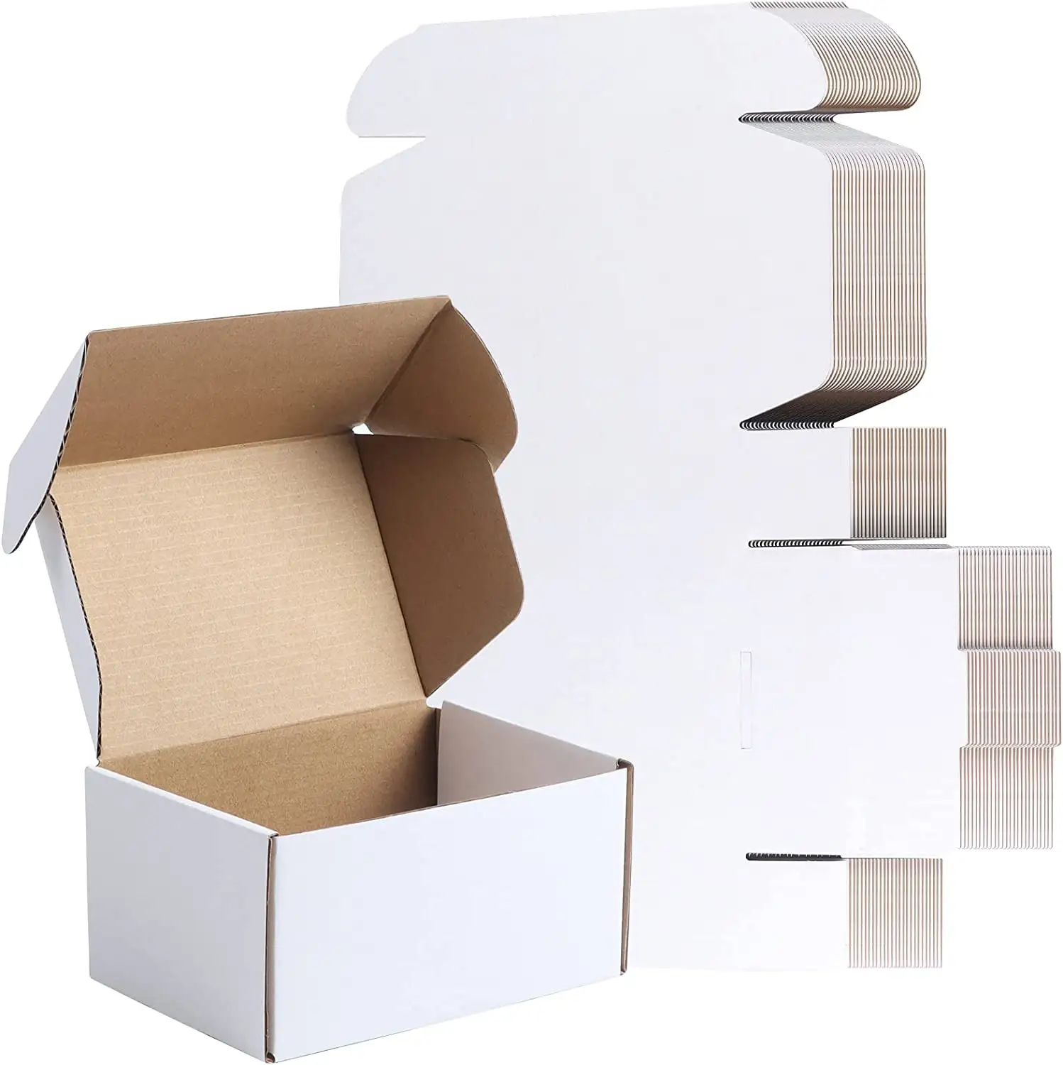 Индивидуальные гофрированные коробки для бизнеса, маленькая картонная подарочная коробка для отправки по почте, доставка по электронной коммерции, Упаковка подарков