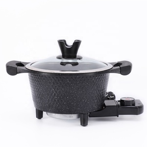多機能無煙電気フライパン電気ラウンドポット家庭用電気ミニ炊飯器 - Product Image 6