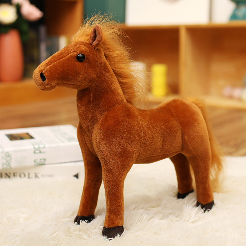 Y208 faux cheval marron foncé