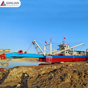 Proyecto de dragado Sanlian River Purpose Gold Mining Sand -making Dragado Workboat Cutter Succión Draga con flotador y tubería - Product Image 1