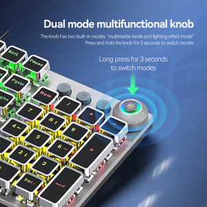 Teclado mecánico para juegos con cable y retroiluminación LED personalizada de alta calidad con reposamanos magnético teclado para juegos de programación