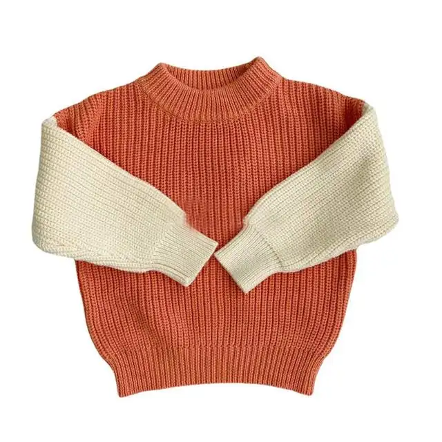 Jerséis de bebé Paleo, jerséis de punto grueso para niños y niñas recién nacidos, prendas de punto de colores mezclados, ropa de invierno, suéteres para bebés y niños